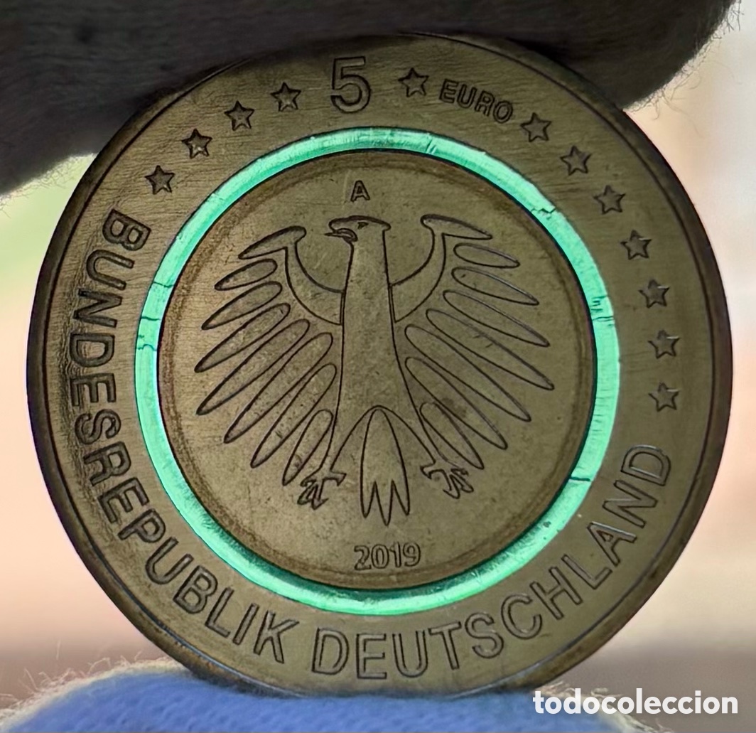 Monedas antiguas de Europa: Moneda ALEMANIA 5 Euros 2019-A. Color SC Zona Moderada. Euro