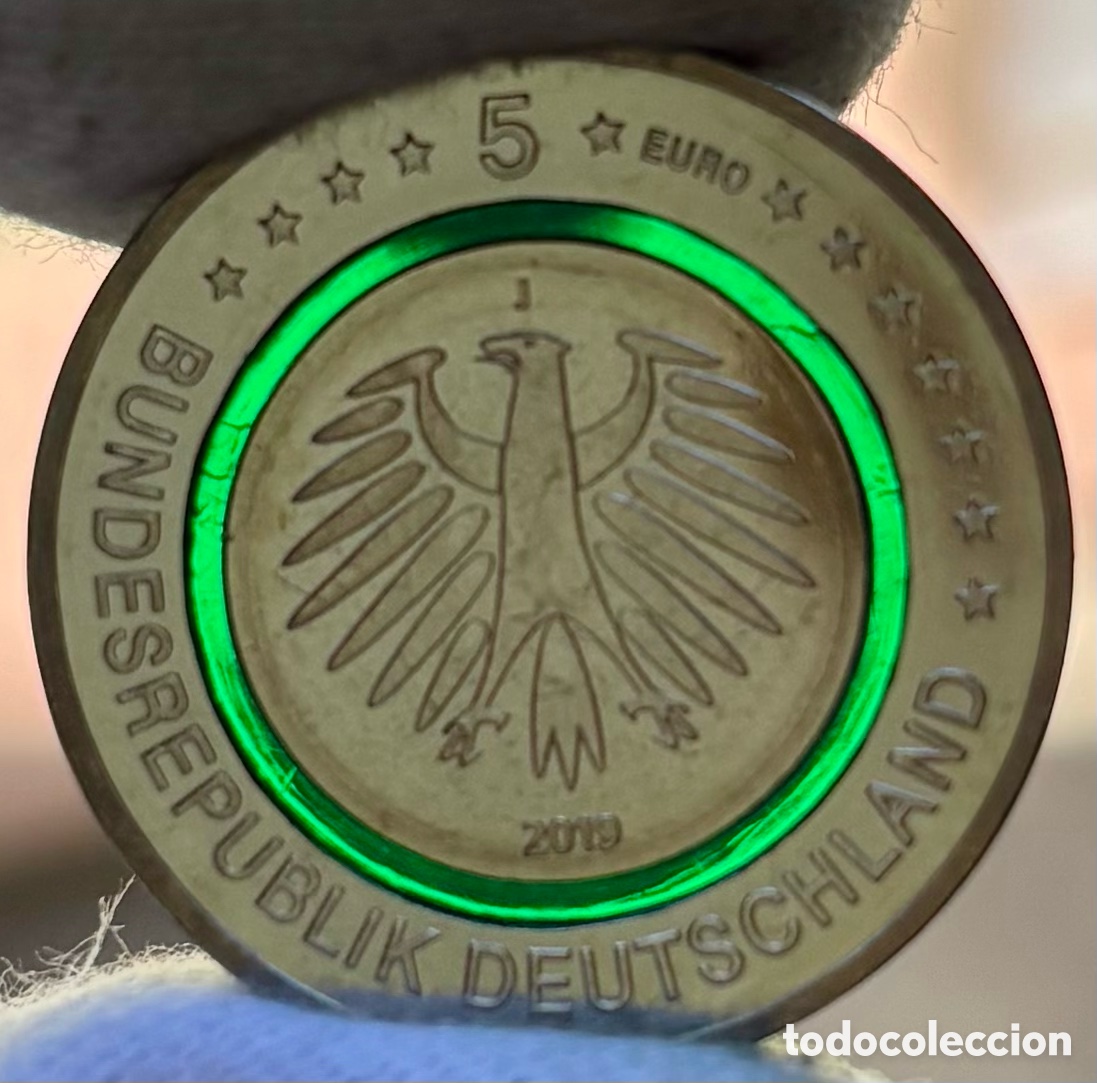 Monedas antiguas de Europa: Moneda ALEMANIA 5 Euros 2019-J Color SC. Zona Moderada. Euro