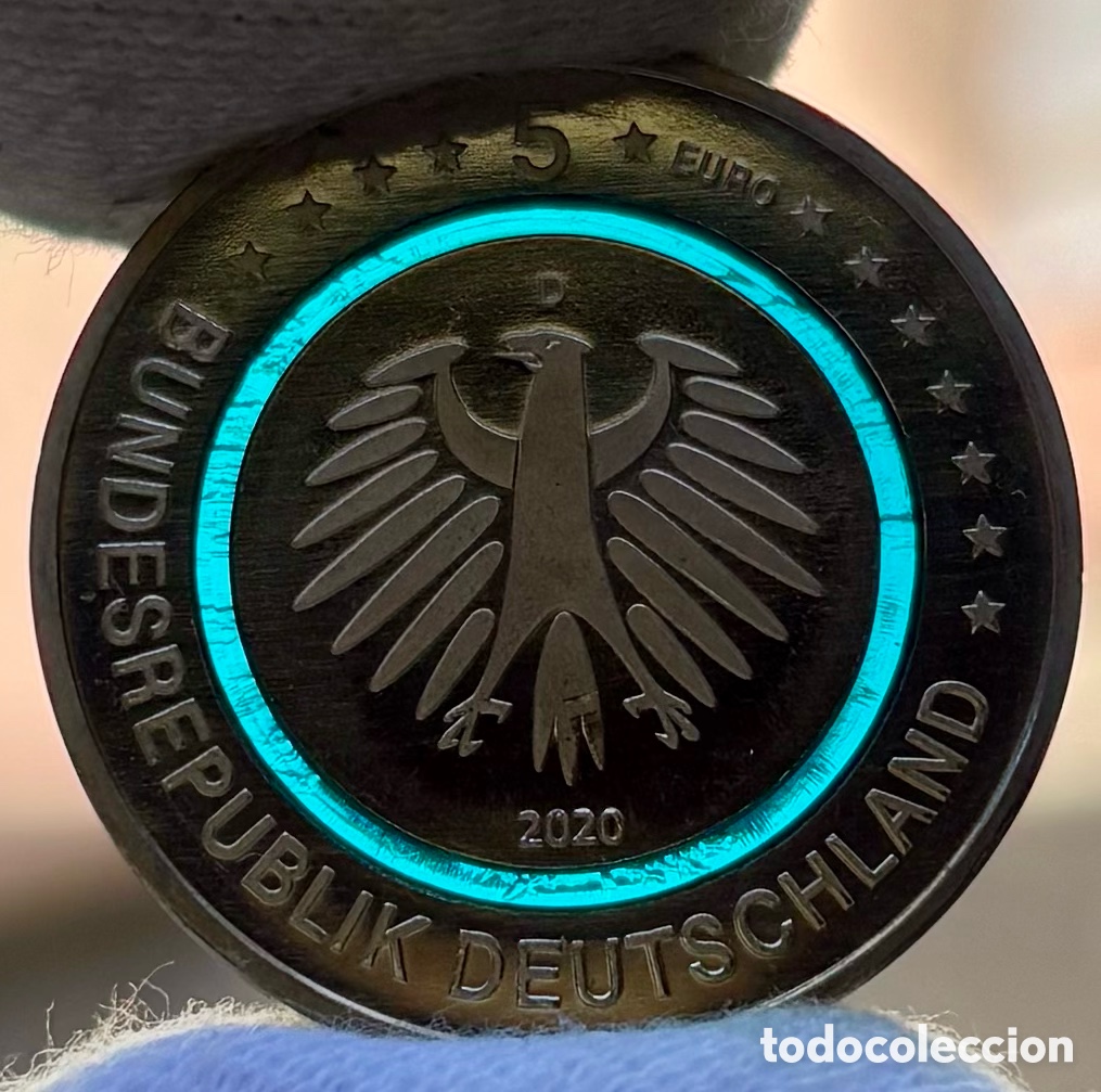 Monedas antiguas de Europa: Moneda ALEMANIA 5 Euros 2020-D Color SC. Zona Subpolar. Euro