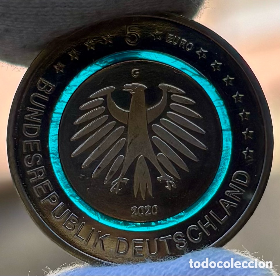 Monedas antiguas de Europa: Moneda ALEMANIA 5 Euros 2020-G. Color SC. Zona Subpolar. Euro
