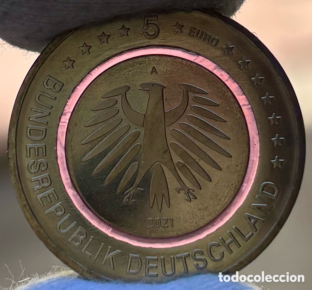 Monedas antiguas de Europa: Moneda ALEMANIA 5 Euros 2021-A. Color SC. Zona Polar. Euro