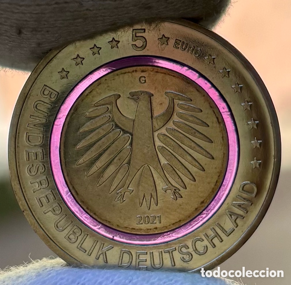 Monedas antiguas de Europa: Moneda ALEMANIA 5 Euros 2021-G. Color SC. Zona Polar. Euro