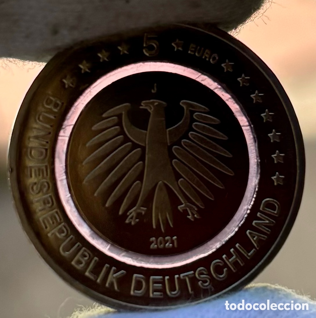 Monedas antiguas de Europa: Moneda ALEMANIA 5 Euros 2021-J. Color SC. Zona Polar Euro