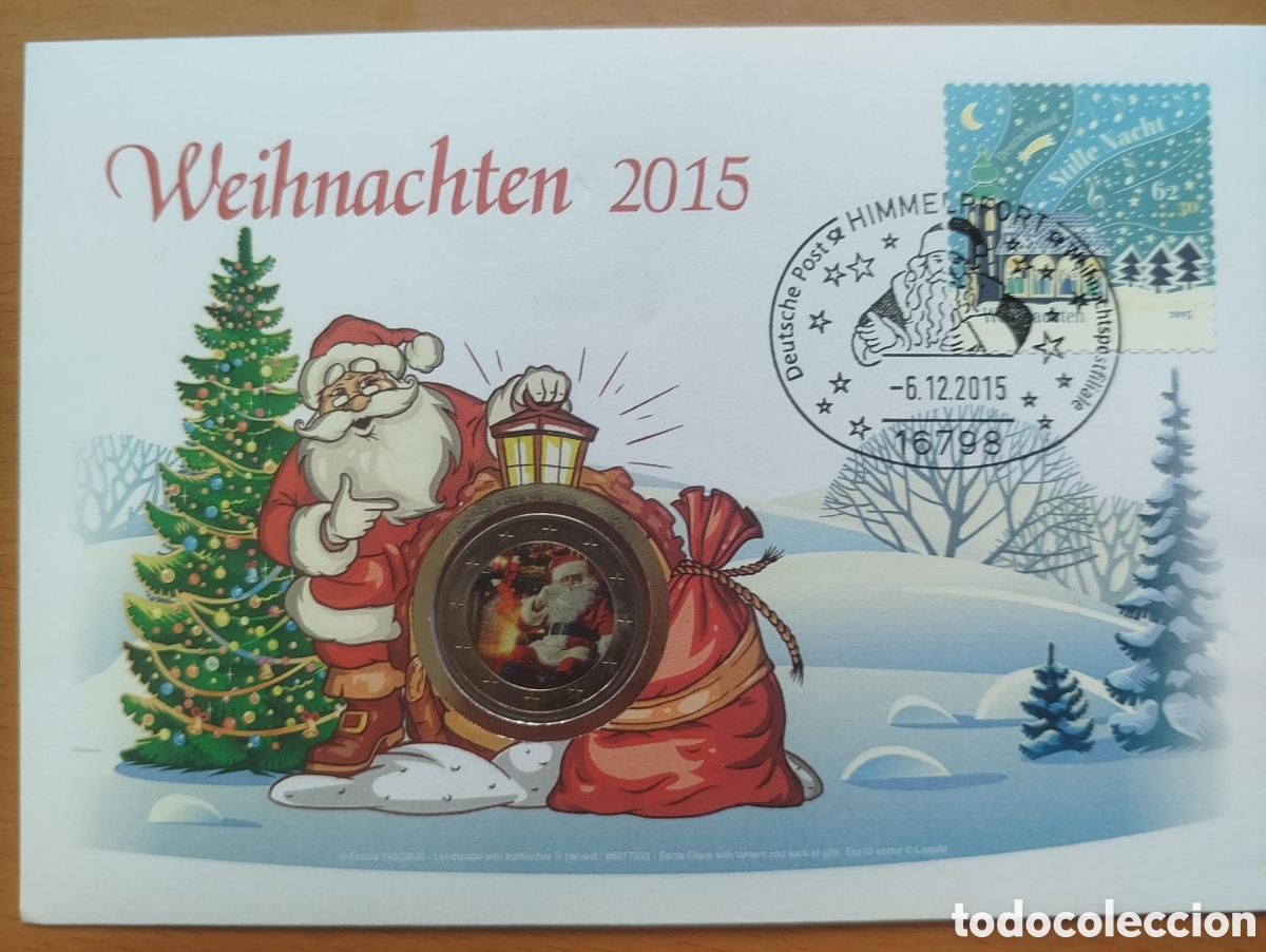 Monedas antiguas de Europa: Moneda 2&euro; Navidad 2015 Papa Noel - Alemania