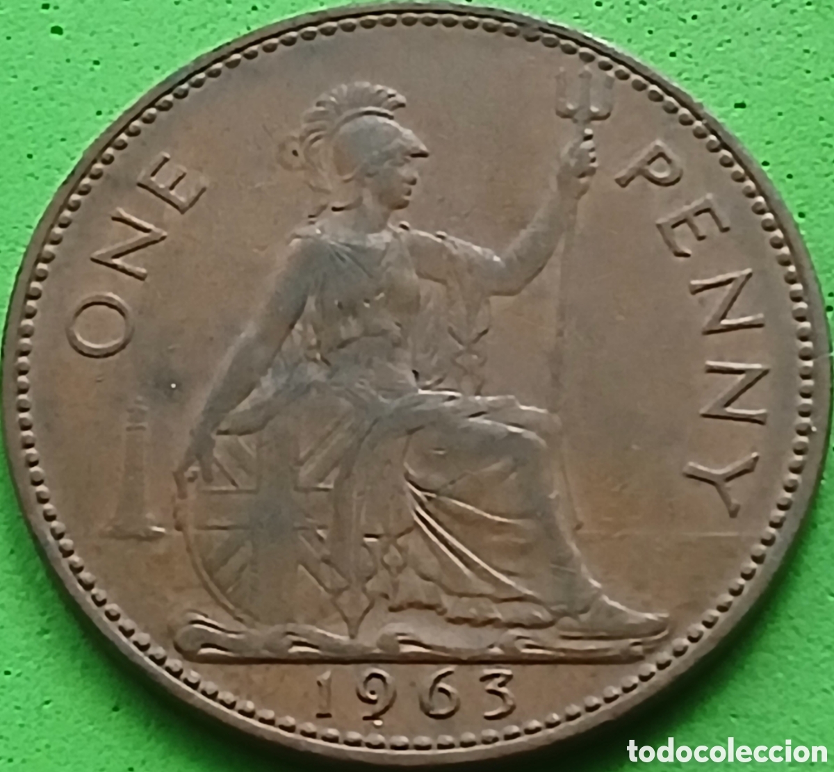 Alte M&uuml;nzen aus Europa: Reino Unido one penny 1963 km#897