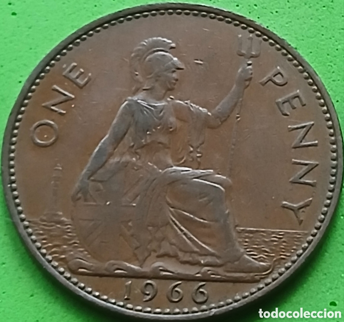 Alte M&uuml;nzen aus Europa: Reino Unido one penny 1966 km#897