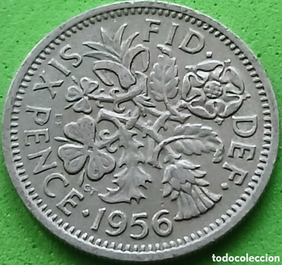 Monedas antiguas de Europa: Reino Unido six pence 1956 km#903