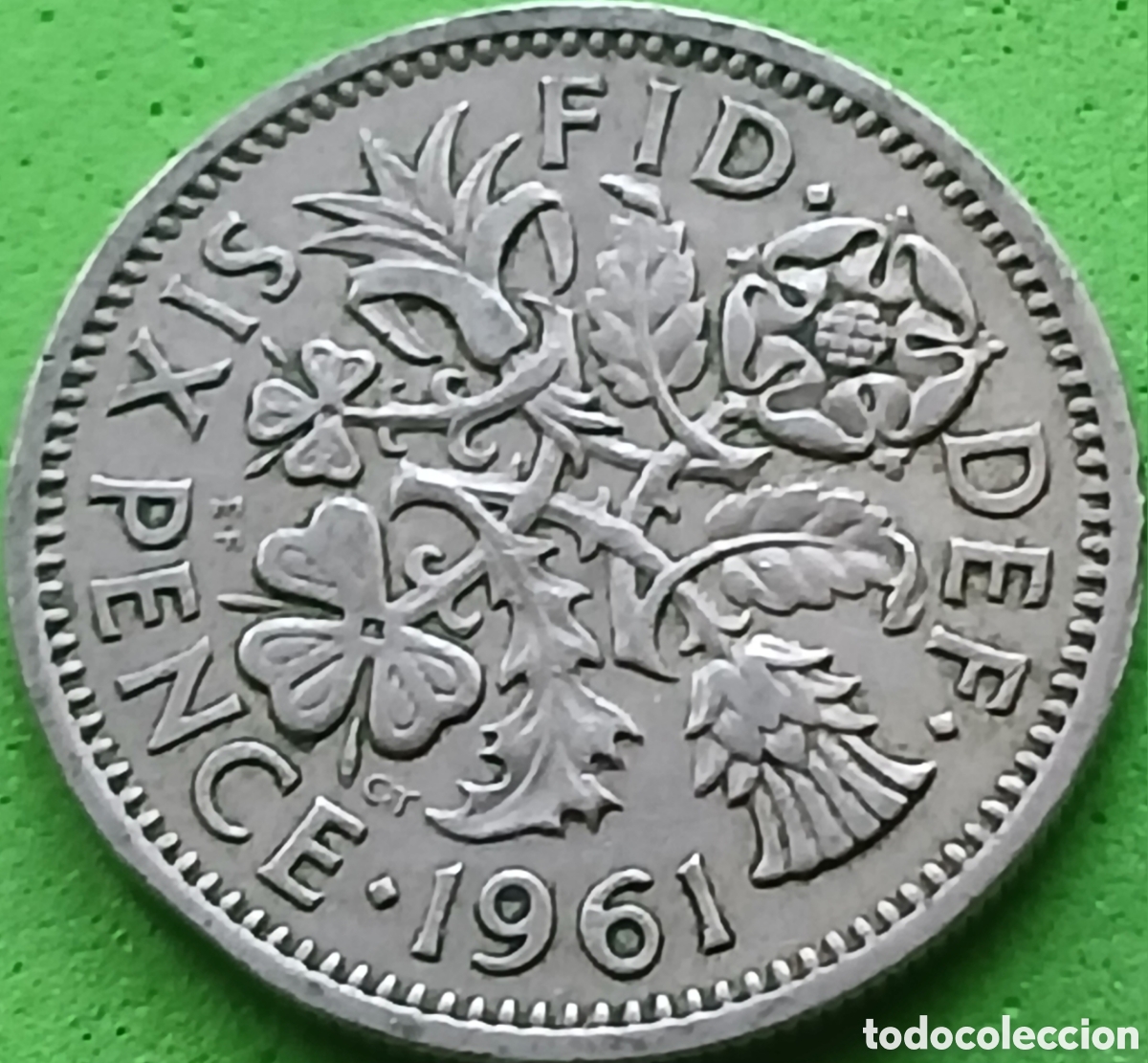 Monedas antiguas de Europa: Reino Unido six pence 1961 km#903