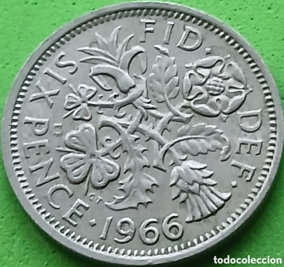 Monedas antiguas de Europa: Reino Unido six pence 1966 km#903