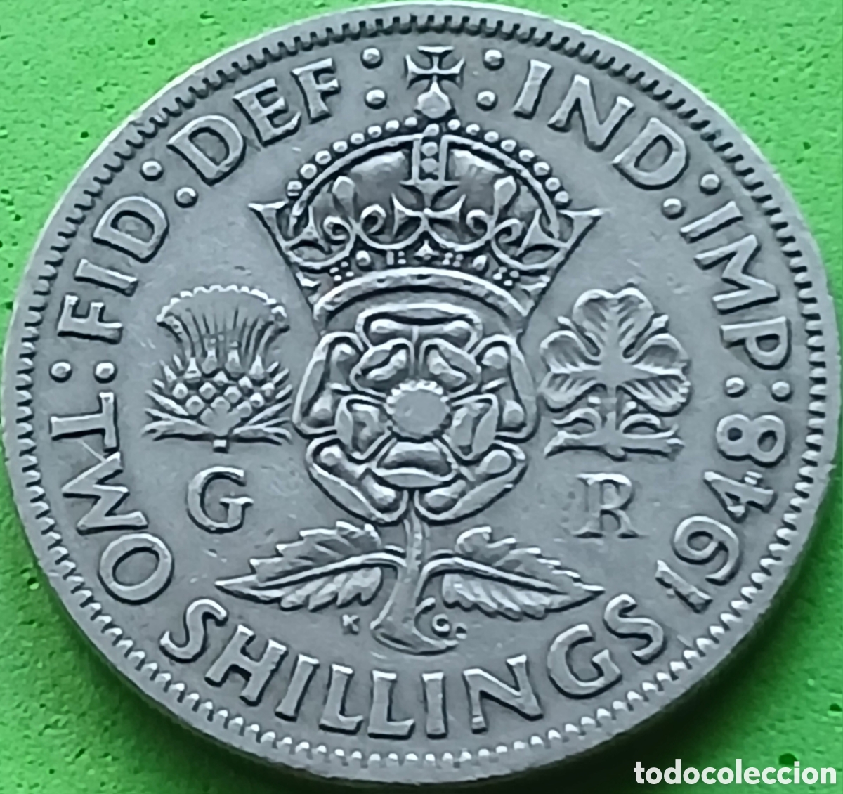 Monedas antiguas de Europa: Reino Unido two shillings 1948 km#865