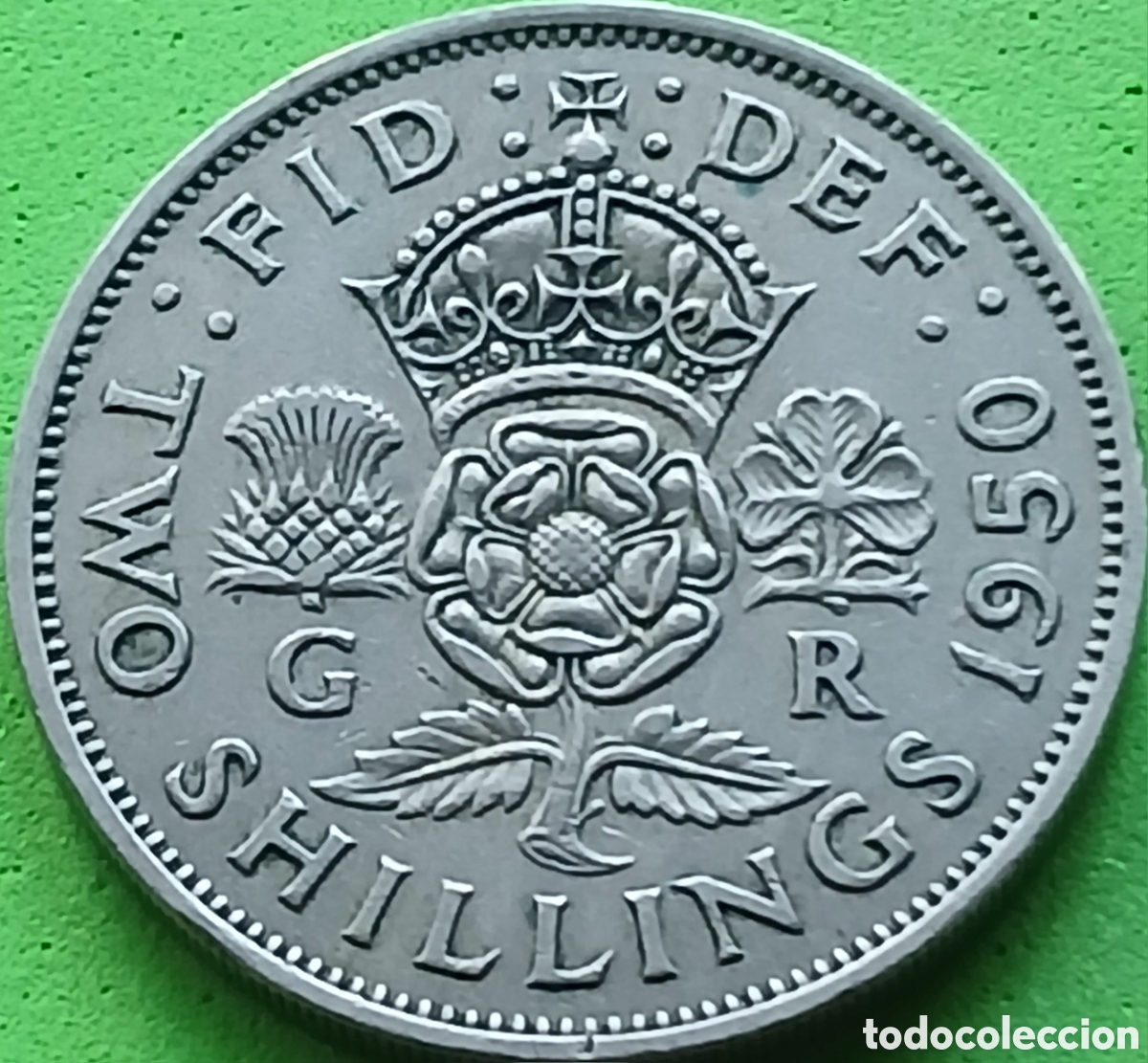 Monedas antiguas de Europa: Reino Unido two shillings 1950 km#878