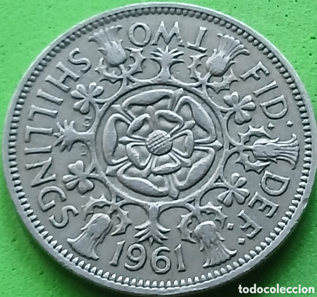 Monedas antiguas de Europa: Reino Unido two shillings 1961 km#906