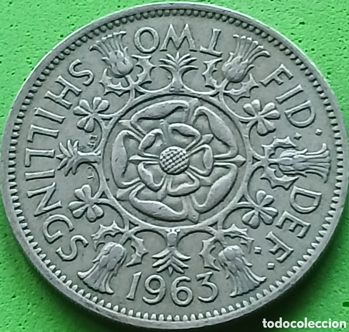 Monedas antiguas de Europa: Reino Unido two shillings 1963 km#906