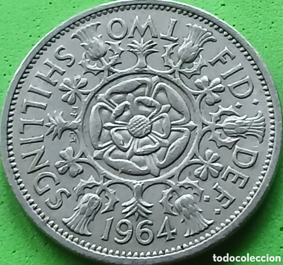 Monedas antiguas de Europa: Reino Unido two shillings 1964 km#906