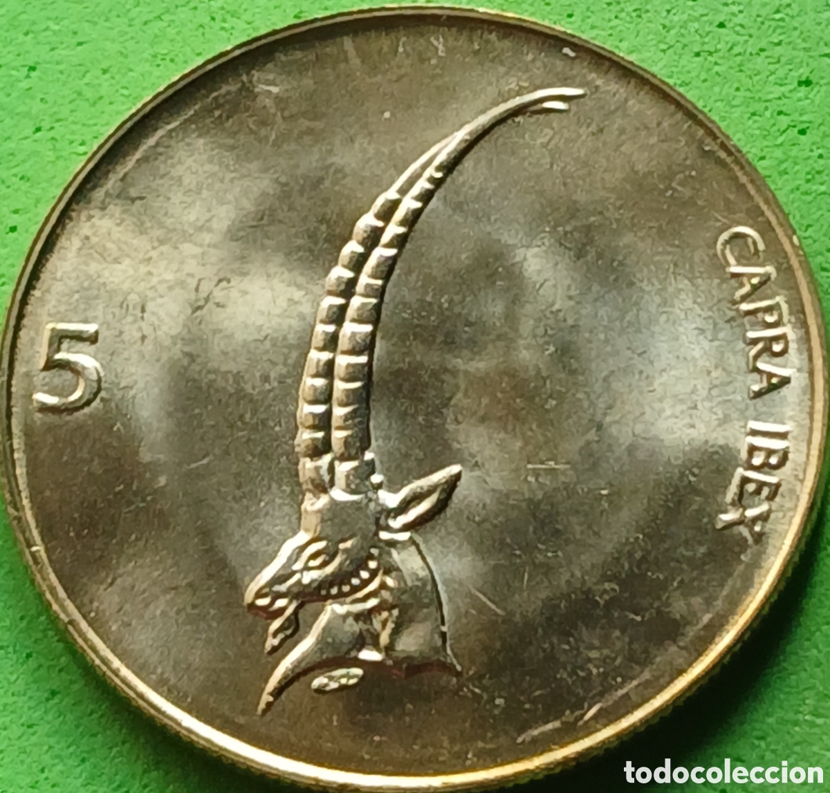 Monedas antiguas de Europa: Eslovenia 5 tolarjev 2000 km#6