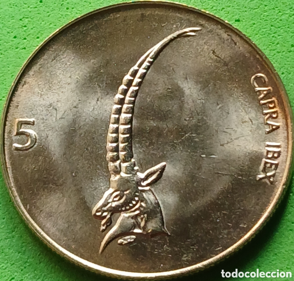 Monedas antiguas de Europa: Eslovenia 5 tolarjev 2000 km#6
