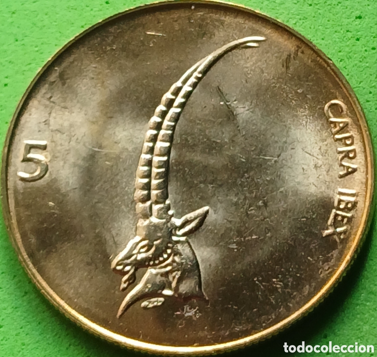 Monedas antiguas de Europa: Eslovenia 5 tolarjev 2000 km#6