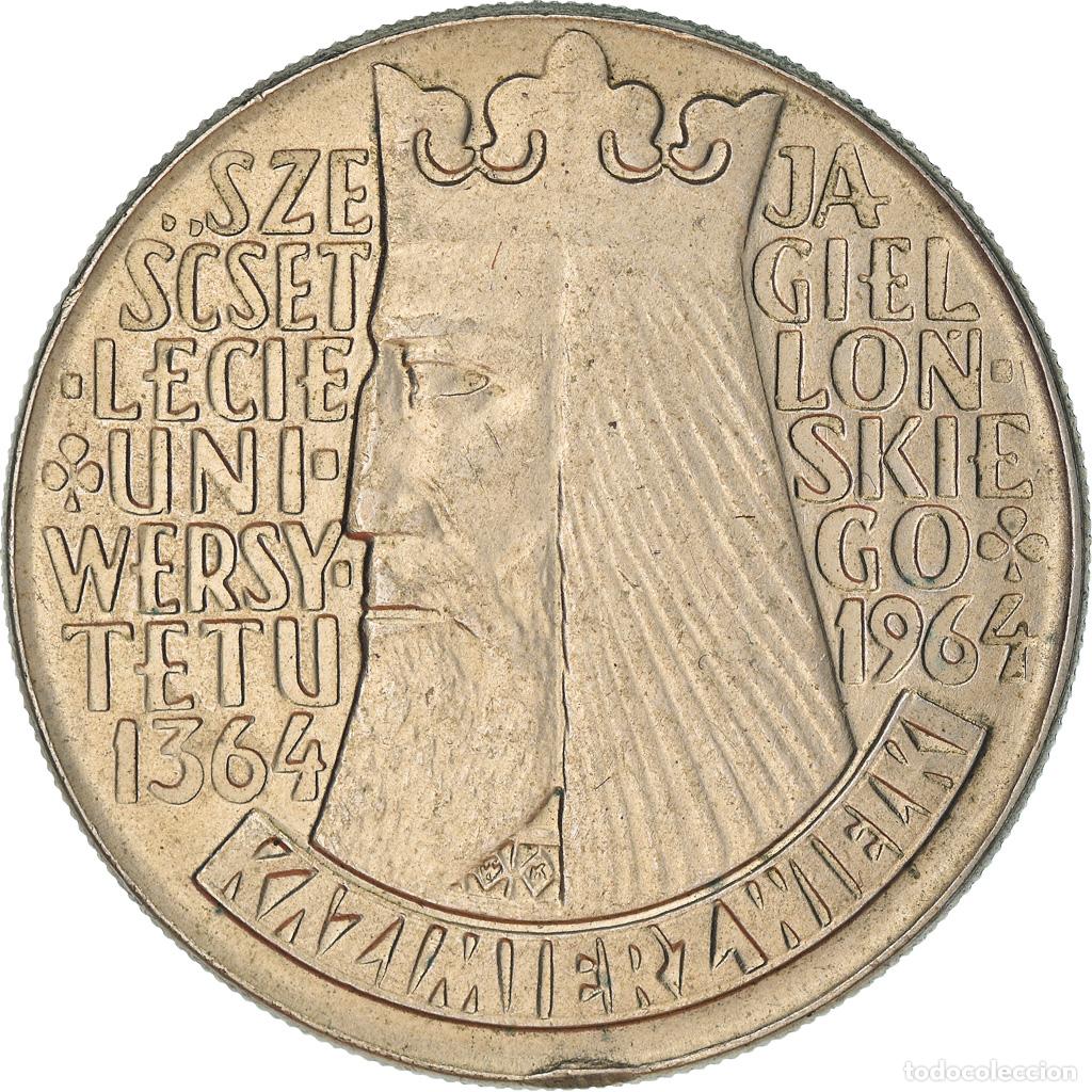 Monedas antiguas de Europa: [#838049] Moneda, Polonia, 10 Zlotych, 1964, Warsaw, MBC, Cobre - n&iacute;quel, KM:52.2