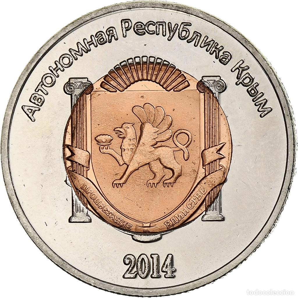 Monedas antiguas de Europa: [#1028037] Ucrania, 10 Roubles, 2014, Russian Crimea, Bimet&aacute;lico, SC