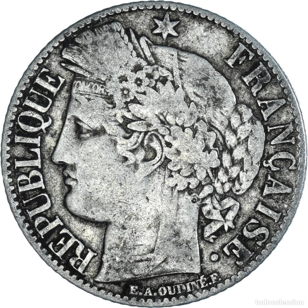 Monedas antiguas de Europa: [#373858] Moneda, Francia, C&eacute;r&egrave;s, Franc, 1894, Paris, BC+, Plata, KM:822.1, Gadoury:465a