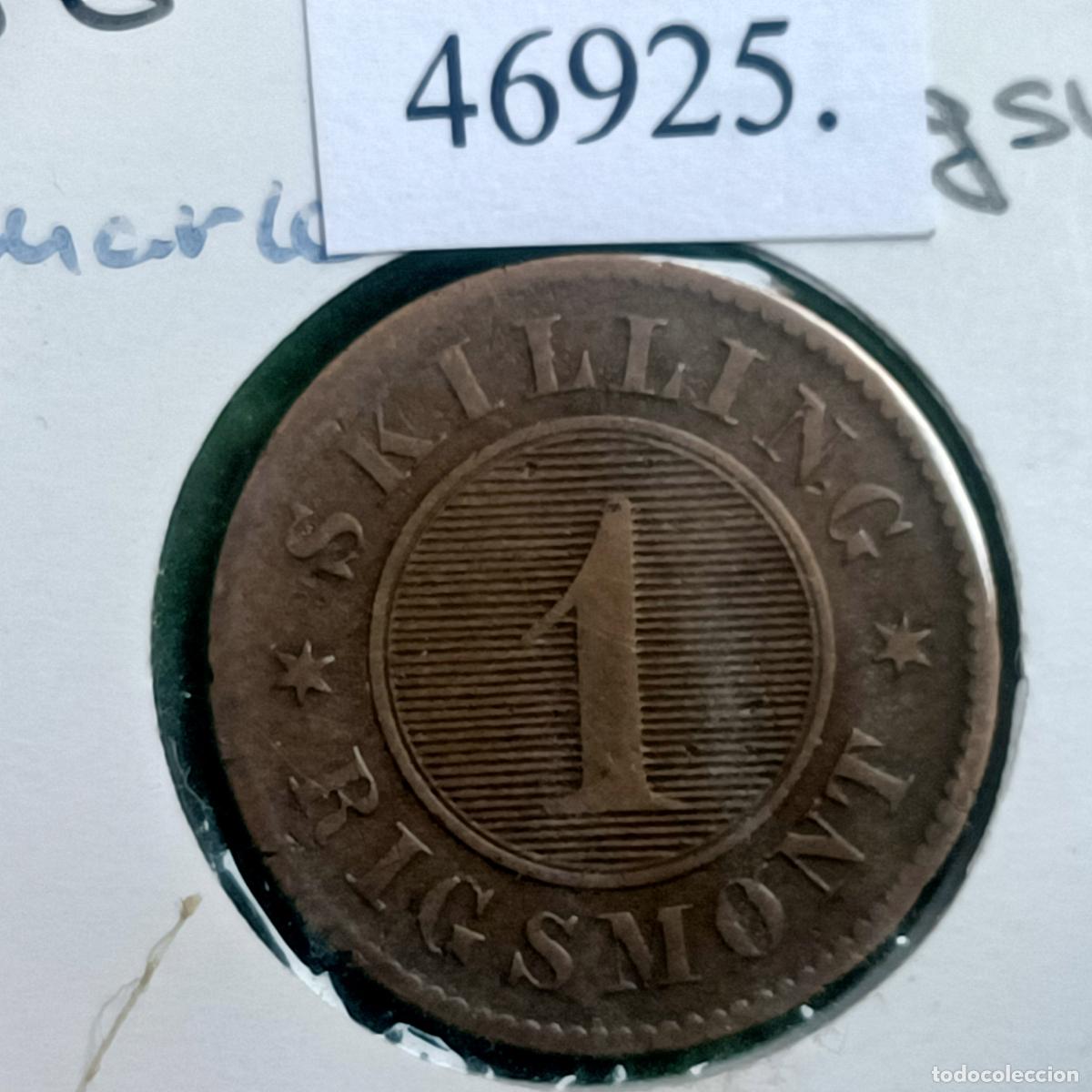 Monedas antiguas de Europa: Suecia 1 skilling Rigsmont, 1856