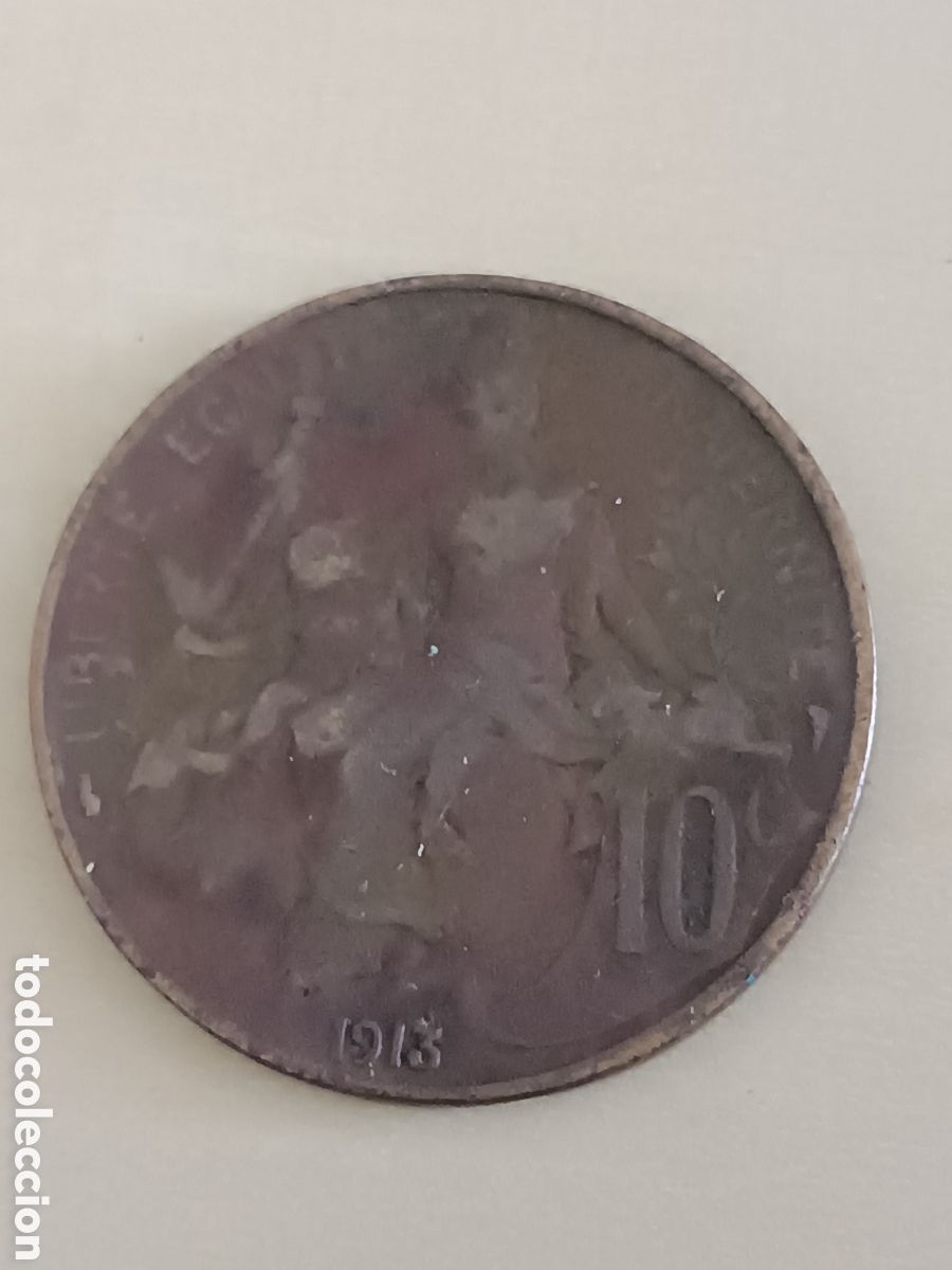 Monedas antiguas de Europa: Moneda 1913 de la Rep&uacute;blica Francesa