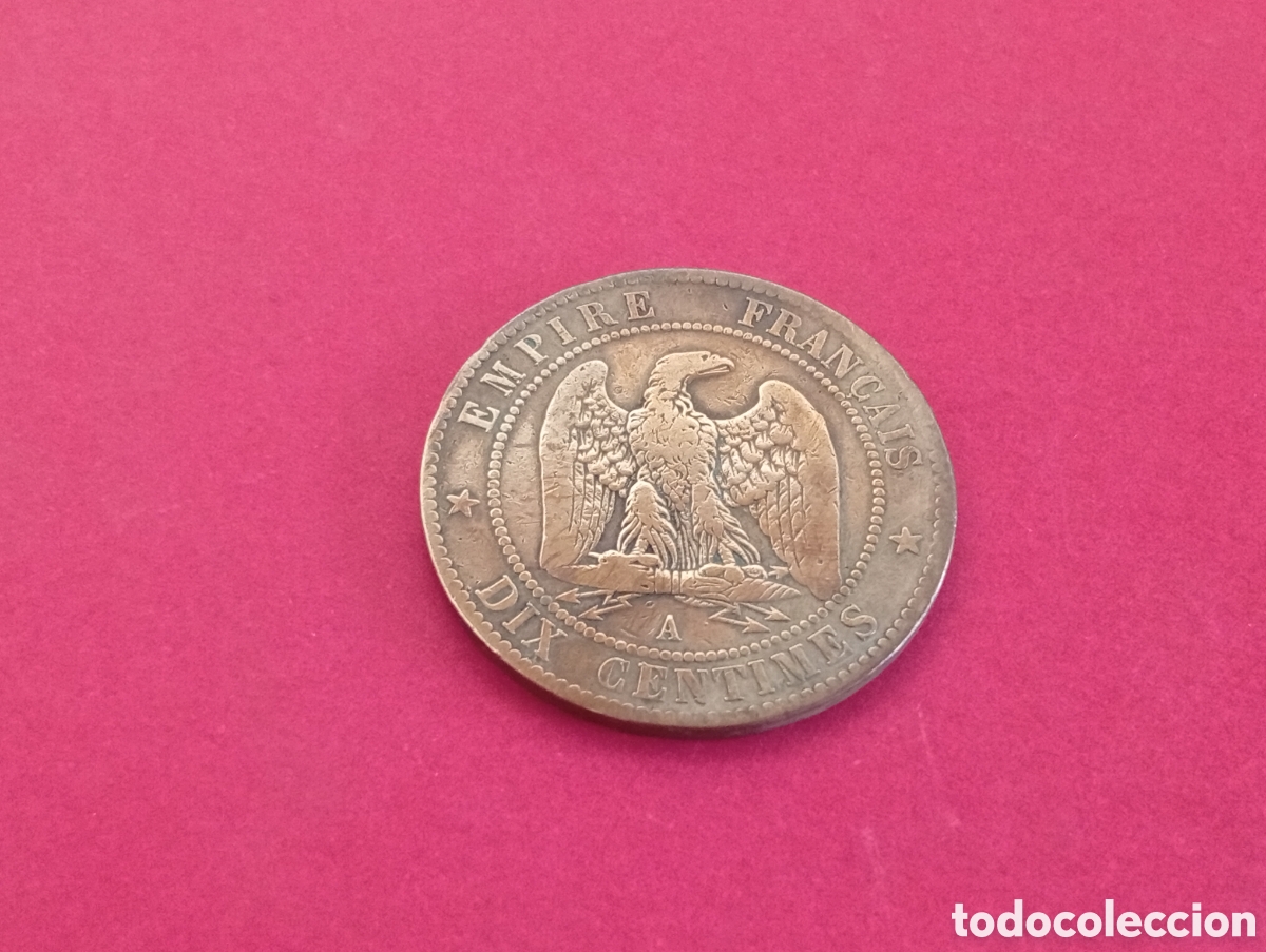 Monedas antiguas de Europa: 10 centimes de Francia 1861