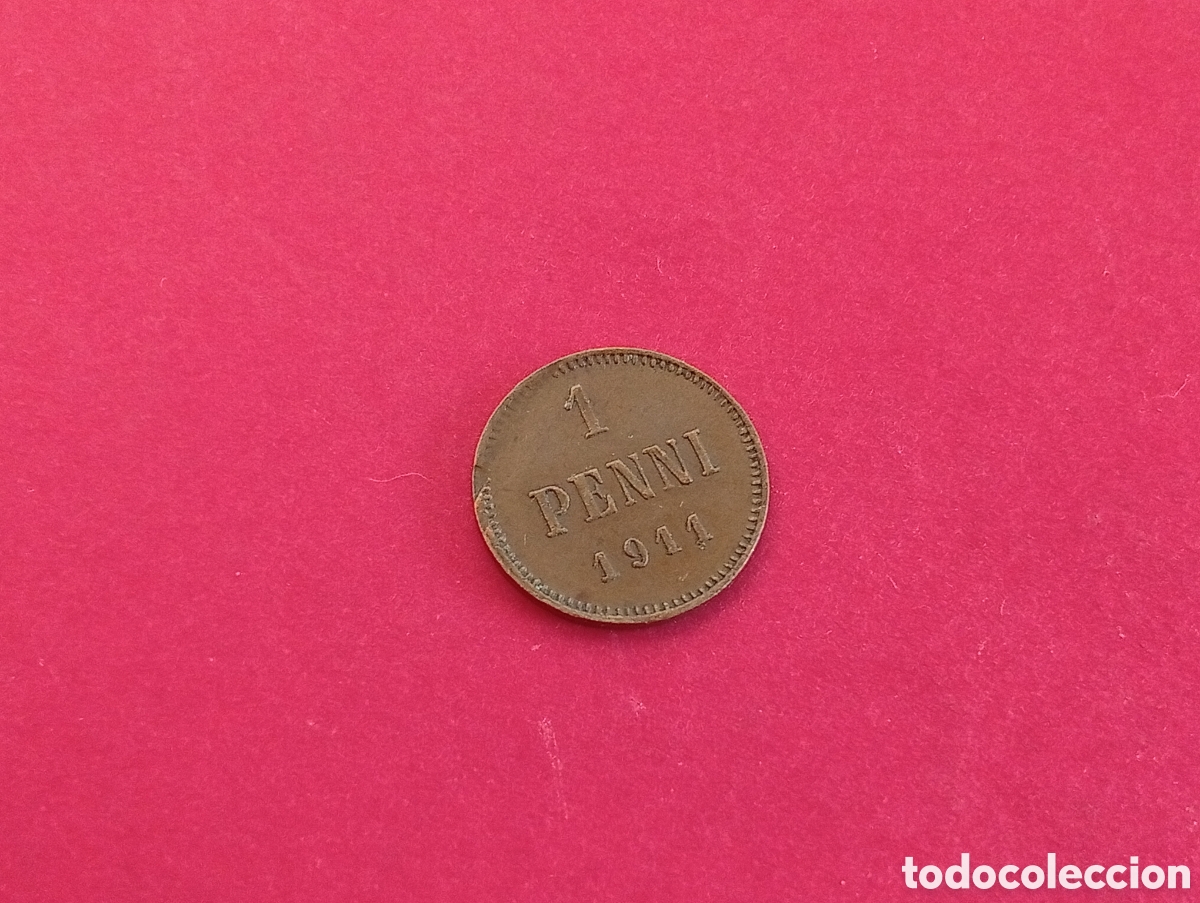 Monedas antiguas de Europa: 1 penni de Finlandia 1911
