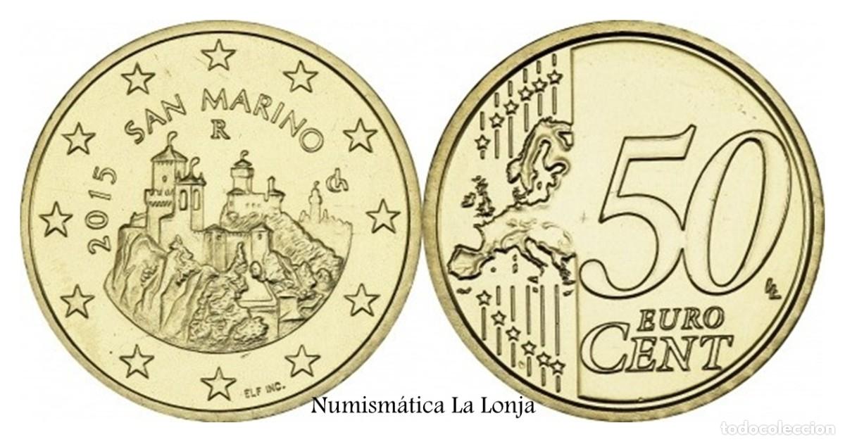 Monedas antiguas de Europa: San Marino 50 C&eacute;ntimos Las Tres Torres 2015 Km 484 Sc Unc