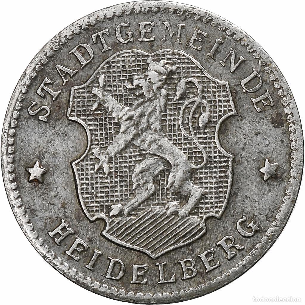 Monedas antiguas de Europa: [#1511492] Alemania, Stadt Heidelberg, 10 Pfennig, Undated (1919-1920), MBC+, Hierro