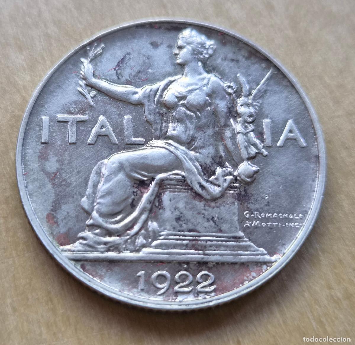Monedas antiguas de Europa: ITALIA. 1 LIRA 1922. Vittorio Emanuele III