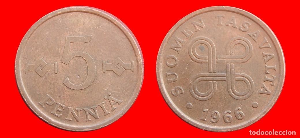 Monedas antiguas de Europa: 5 PENNIA 1966 FINLANDIA-150978