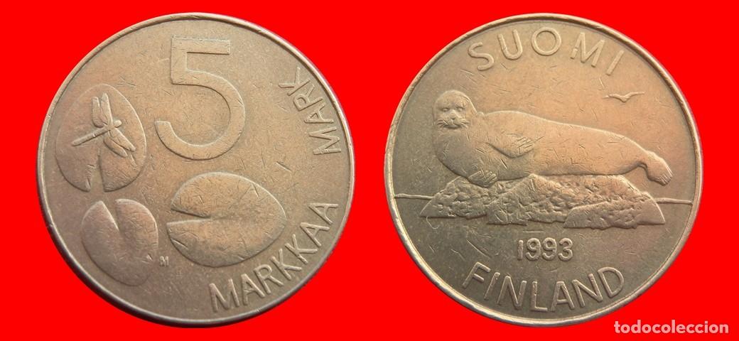 Monedas antiguas de Europa: 5 MARCOS 1993 FINLANDIA-150993