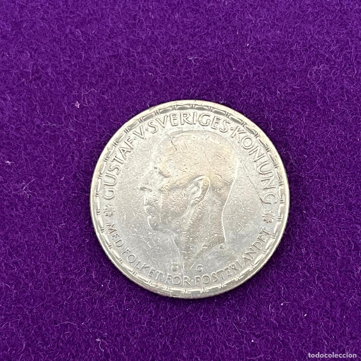 Monnaies anciennes de Europe: MONEDA DE PLATA DE SUECIA. 1 CORONA. 1943. GUSTAVO VI. 7GR. ORIGINAL.