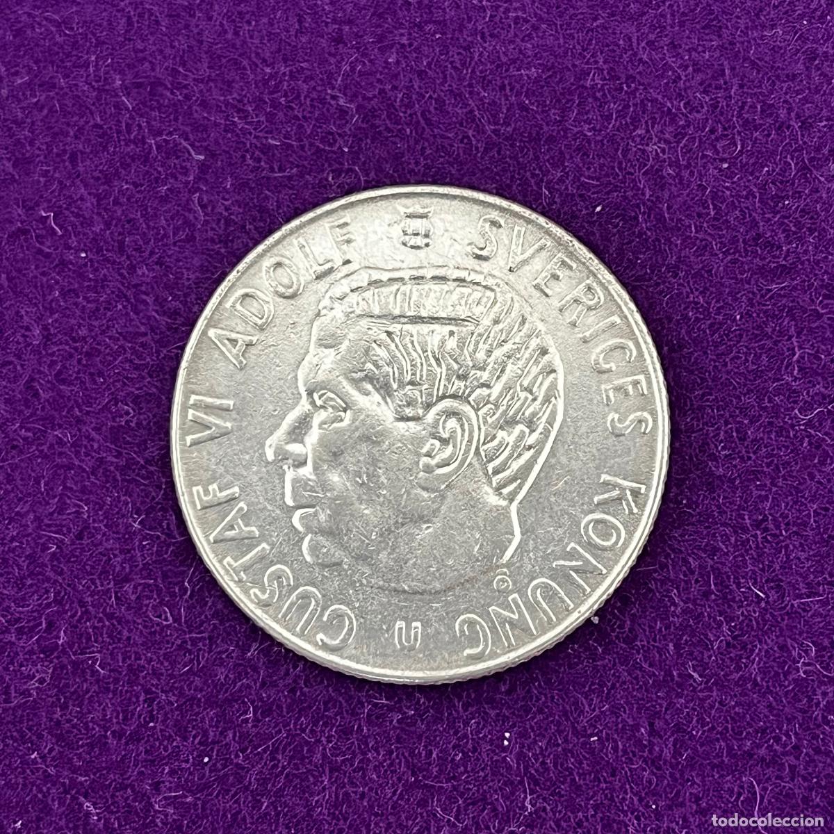 Monedas antiguas de Europa: MONEDA DE PLATA DE SUECIA. 1 CORONA. 1962. GUSTAVO VI. 7GR. ORIGINAL.