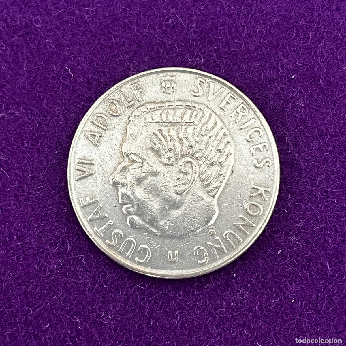 Monedas antiguas de Europa: MONEDA DE PLATA DE SUECIA. 1 CORONA. 1966. GUSTAVO VI. 7GR. ORIGINAL.