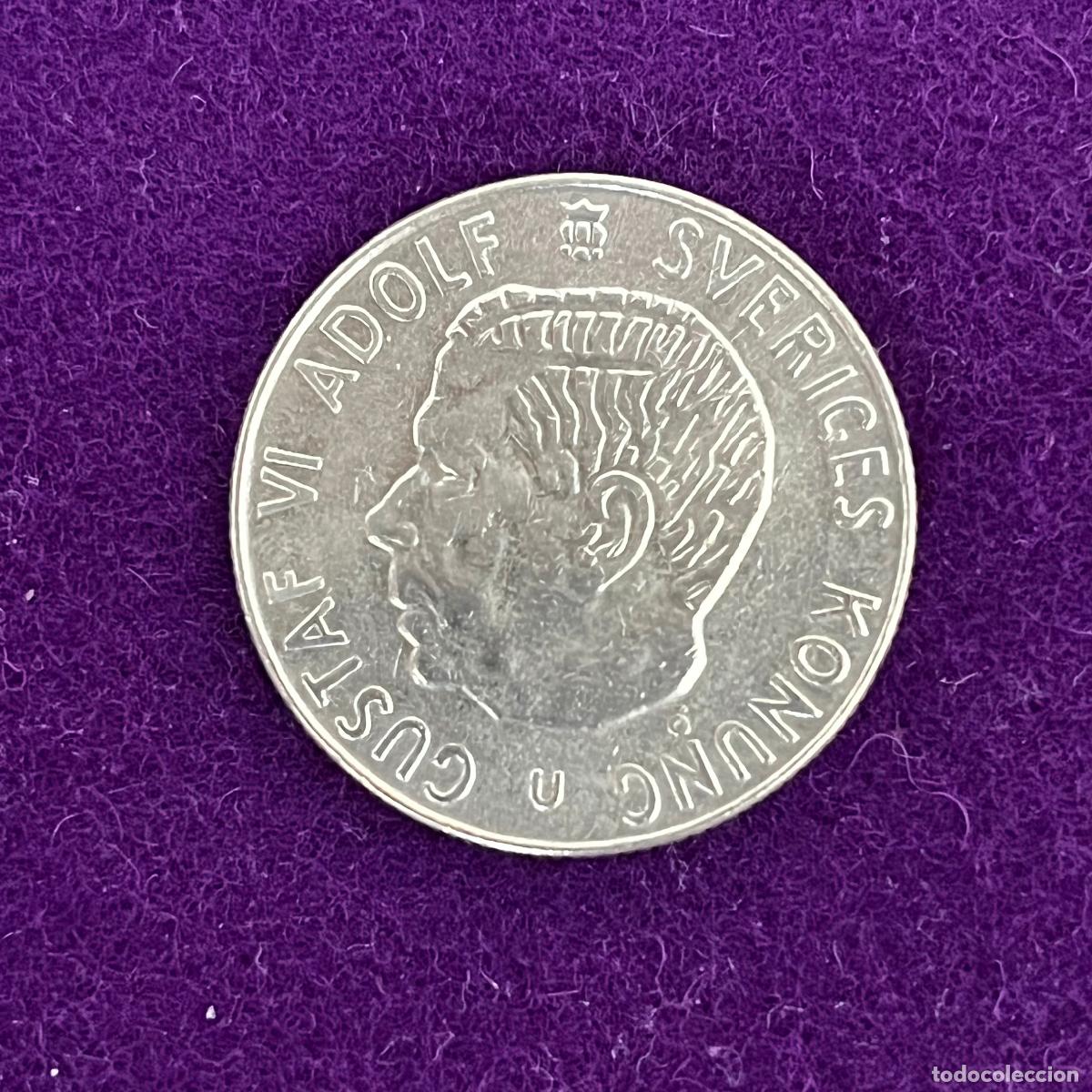 Monedas antiguas de Europa: MONEDA DE PLATA DE SUECIA. 1 CORONA. 1967. GUSTAVO VI. 7GR. ORIGINAL.