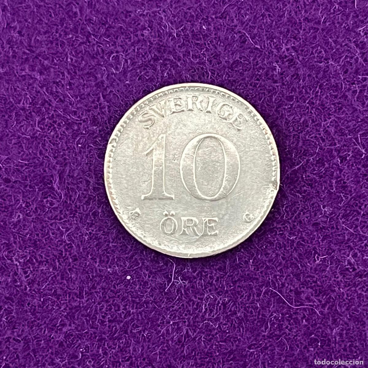 Monedas antiguas de Europa: MONEDA DE PLATA DE SUECIA. 10 ORE. 1937. GUSTAVO V. 1,45GR. ORIGINAL.