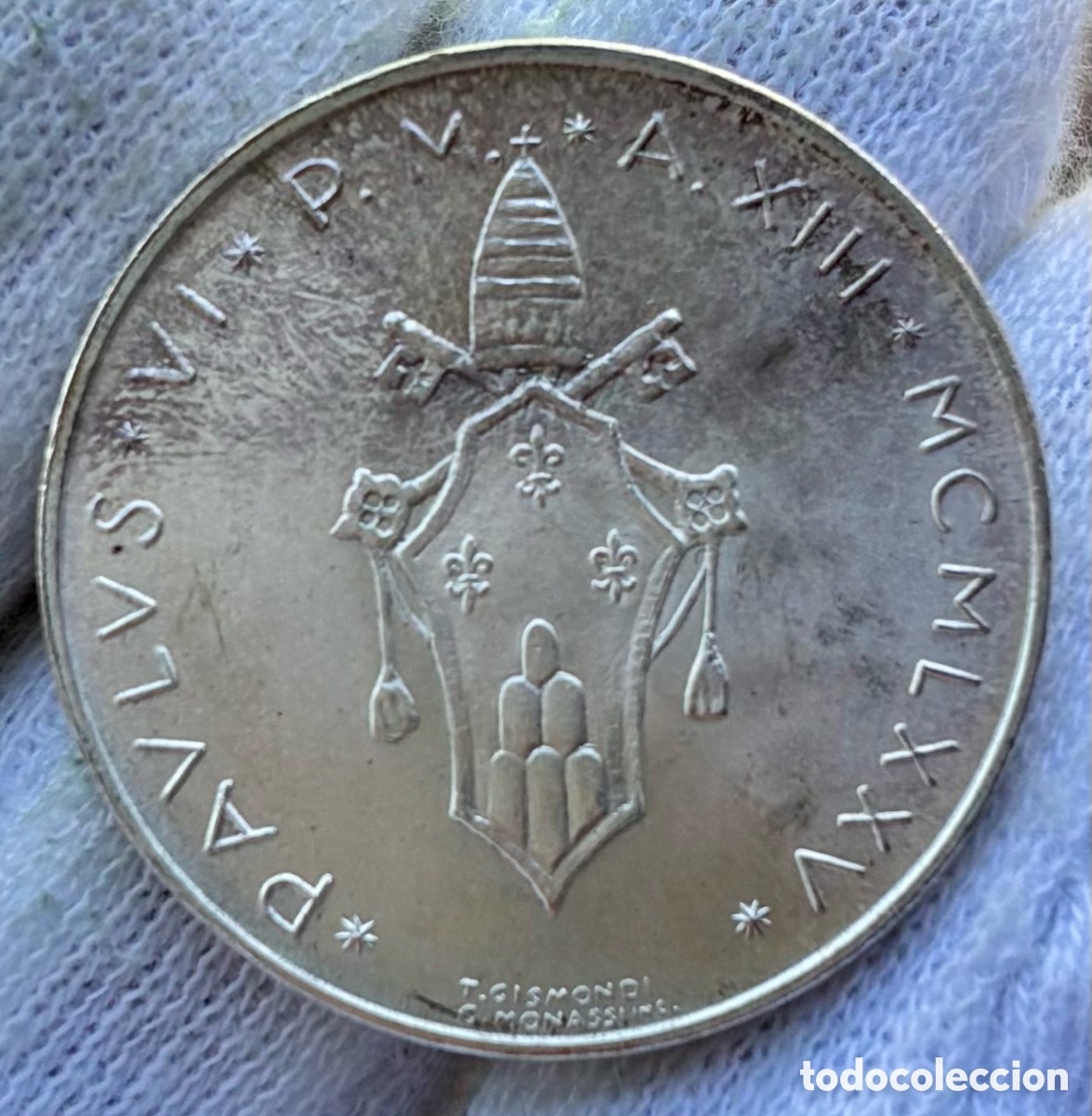 Monedas antiguas de Europa: Moneda PLATA VATICANO 500 Lira 1975 SC-