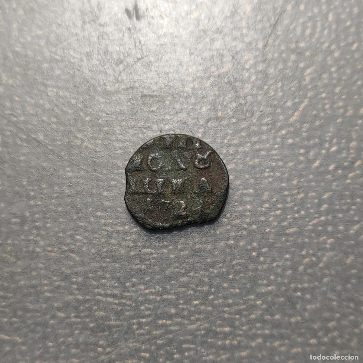 Monedas antiguas de Europa: RUSIA RUSSIA PEDRO I PETER I (1699-1725) POLUSHKA 1721 0,85g