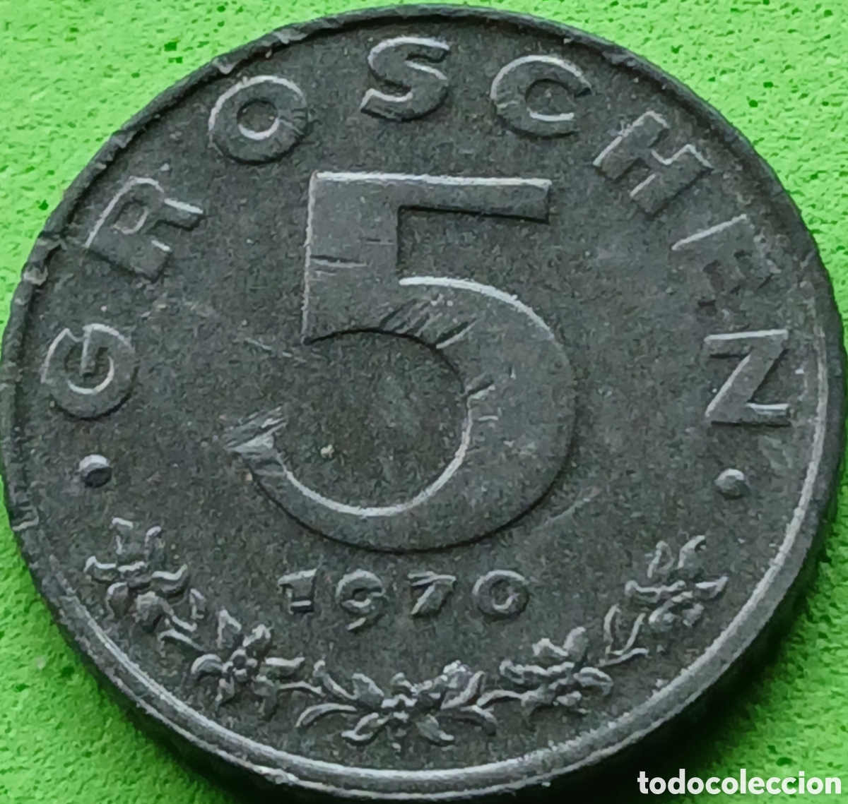 Monedas antiguas de Europa: Austria 5 groschen 1970 km#2875 poco com&uacute;n