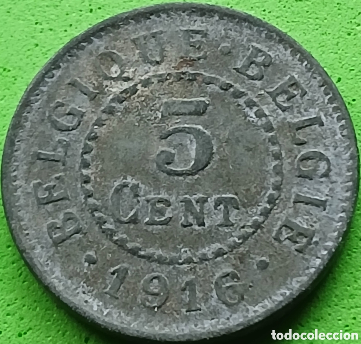 Monedas antiguas de Europa: B&eacute;lgica 5 c&eacute;ntimos 1916 km#80