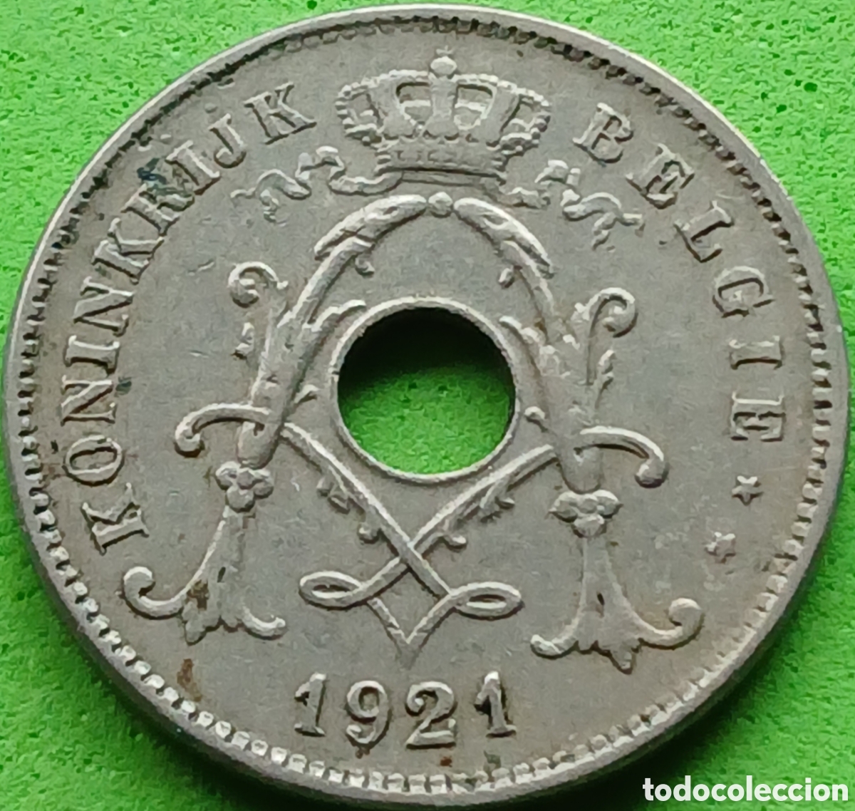 Monedas antiguas de Europa: B&eacute;lgica 10 c&eacute;ntimos 1921 km#86 Belgie