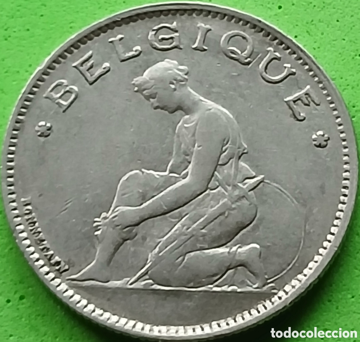 Monedas antiguas de Europa: B&eacute;lgica 1 franco 1928 km#89 Belgique