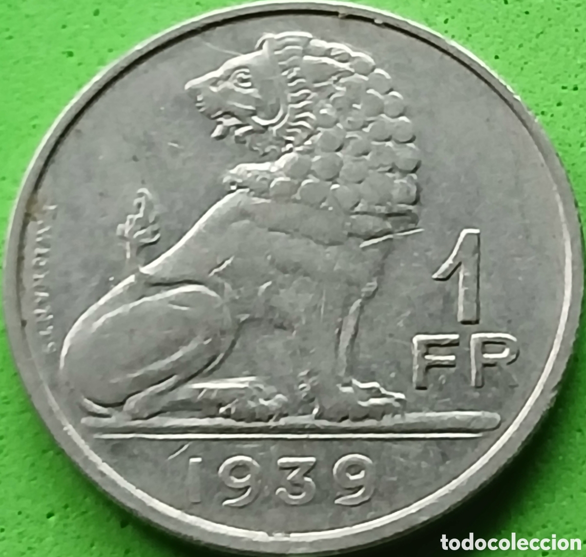 Monedas antiguas de Europa: B&eacute;lgica 1 franco 1939 km#119 Belgique-Belgie