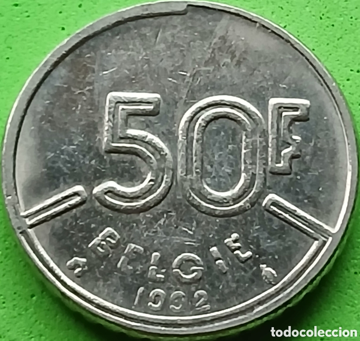 Monedas antiguas de Europa: B&eacute;lgica 50 francos 1992 km#169 Belgie
