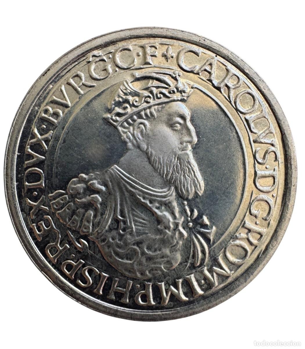 Monedas antiguas de Europa: B&eacute;lgica. 5 Ecus 1987 Carlos V. Ag FDC