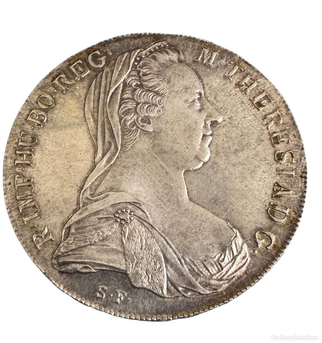 Old Coins of Europe: Austria. M&ordf; Teresa Thaler 1780 Reacu&ntilde;aci&oacute;n oficial. Ag FDC Fondo espejo