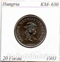 Monedas antiguas de Europa: HUNGRIA 1985, 20 FORINT, KM-630, SC