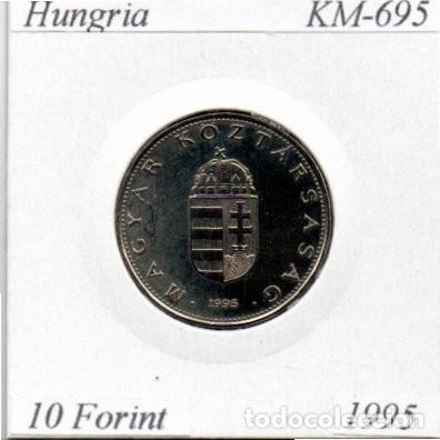 Monedas antiguas de Europa: HUNGRIA 1995, 10 FORINT, KM-695, SC-UNC